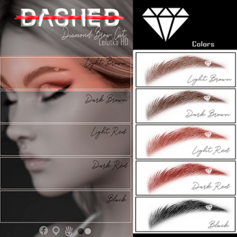 Second Life Marketplace - DASHED - Diamond brows Cut [Lelutka HD] - HUD